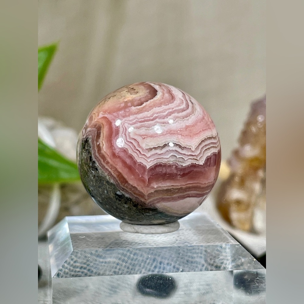 2484 Rare Rhodochrosite Crystal Sphere - Picture 11 of 14